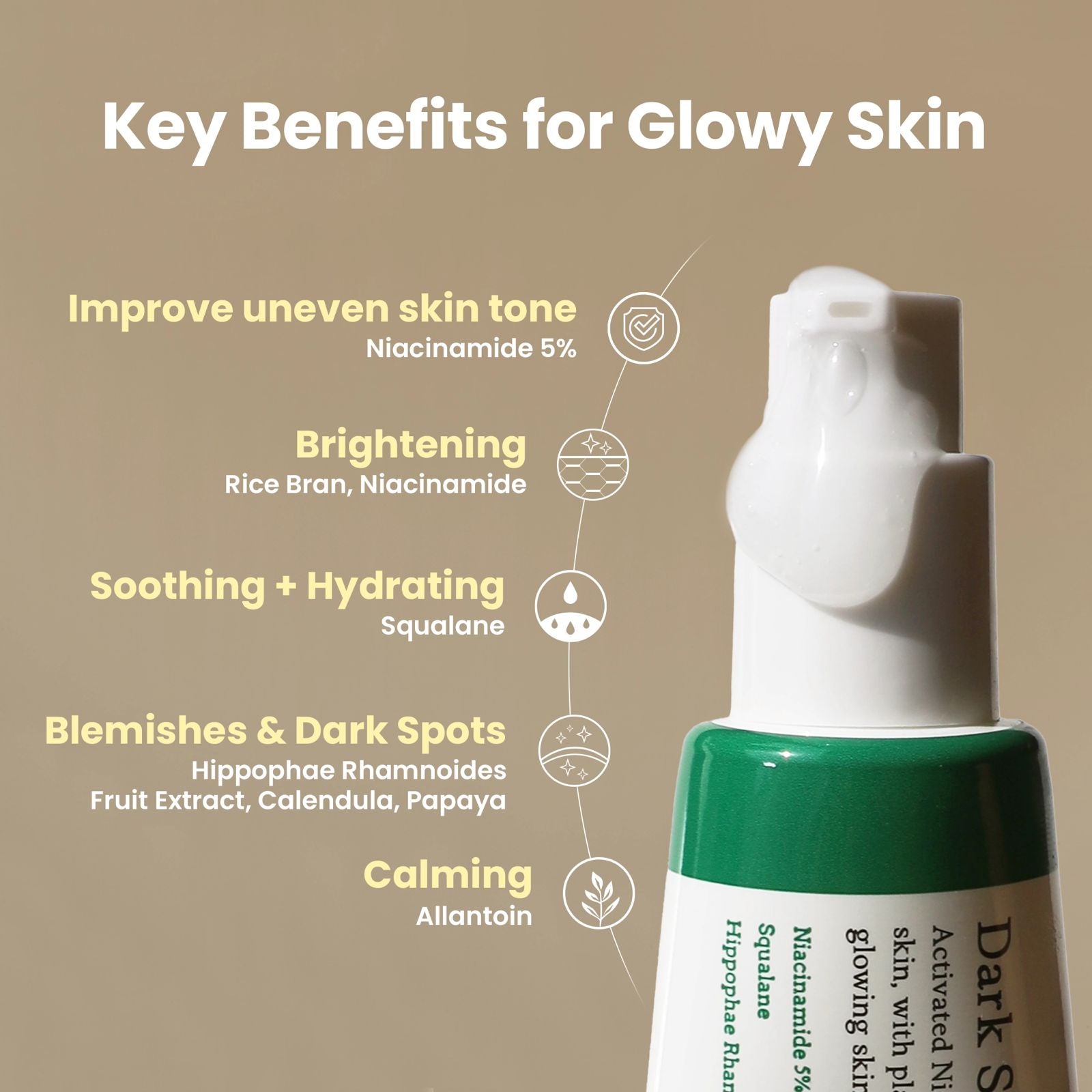AXIS-Y Dark Spot Correcting Glow Serum 50ml – Korean brightening serum with niacinamide, reduces dark spots and hyperpigmentation, evens skin tone, boosts skin glow, lightweight and suitable for all skin types.