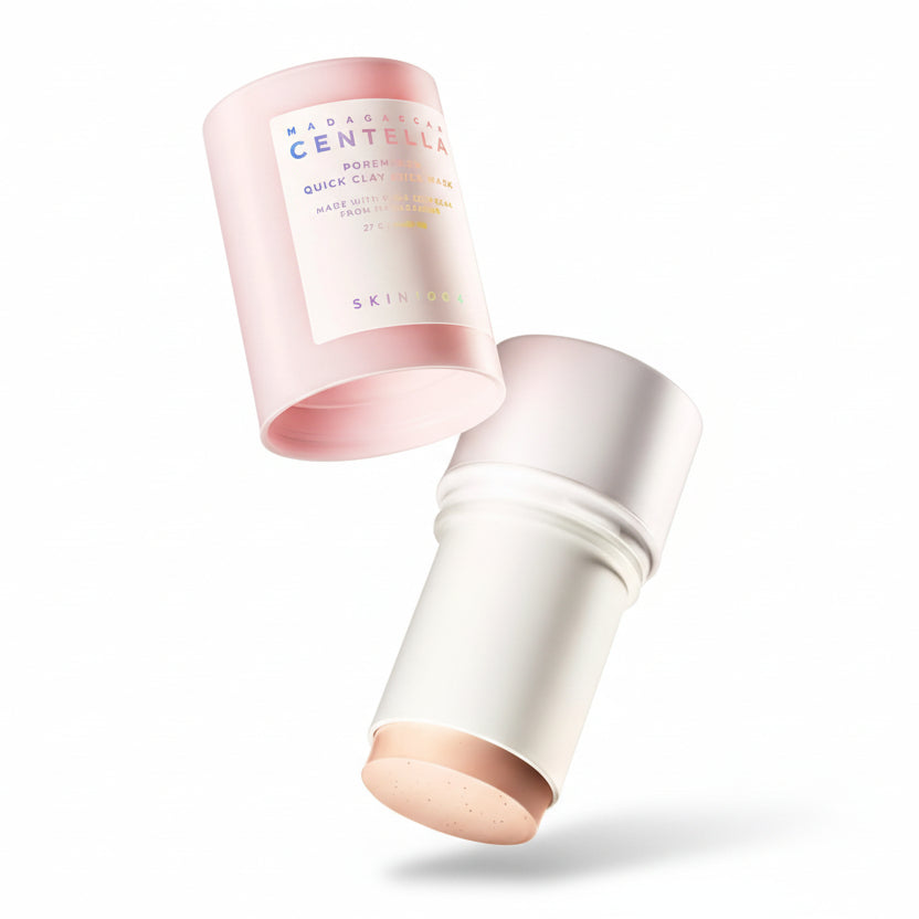 SKIN1004 Madagascar Centella Poremizing Quick Clay Stick Mask – Korean clay stick mask with Centella Asiatica, cleans pores deeply, controls excess oil, tightens pores, easy mess-free application, suitable for oily and combination skin.