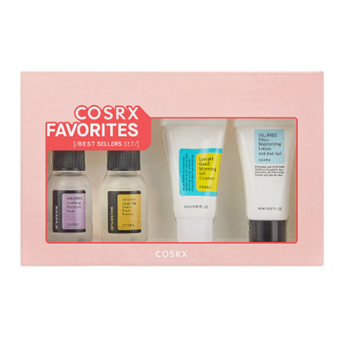 COSRX Favourites Set – Korean skincare bundle with best-selling products, targets acne, hydration, and skin soothing, suitable for all skin types, ideal starter kit or gift set, original Korean skincare products.