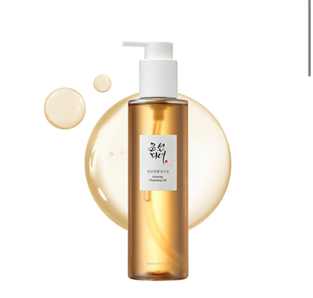 Beauty of Joseon Ginseng Cleansing Oil 210ml – Korean oil cleanser with ginseng extract, removes makeup and sunscreen, deep pore cleansing, suitable for all skin types, original Korean skincare product.