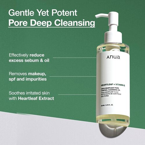 Anua Double Cleansing Duo – Korean skincare set for double cleansing, removes makeup and sunscreen effectively, deep pore cleansing without irritation, suitable for all skin types including sensitive skin.