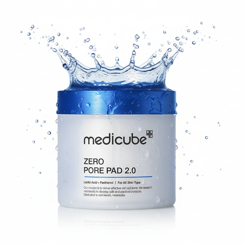 MEDICUBE Zero Pore Pad 2.0 (70 pads) – Korean exfoliating toner pads, tighten pores and control excess oil, remove dead skin cells, smooth skin texture, suitable for oily and combination skin.